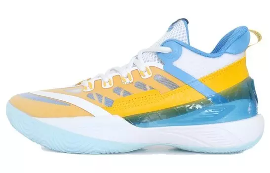 Баскетбольные кроссовки мужские с низким верхом желтые/синие 361°