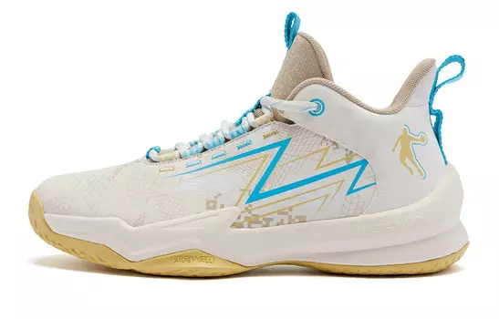 Баскетбольные кроссовки мужские с низким верхом ванильно-желтые Qiaodan