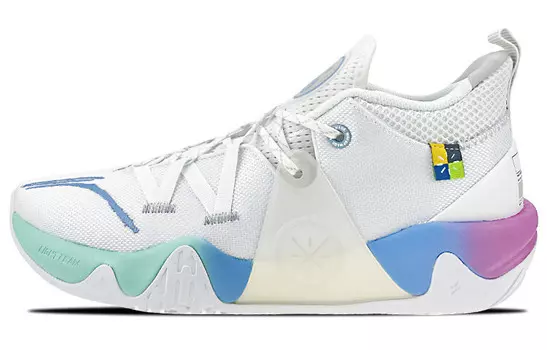 Баскетбольные кроссовки мужские с низким верхом розовые/синие/фиолетовые Lining