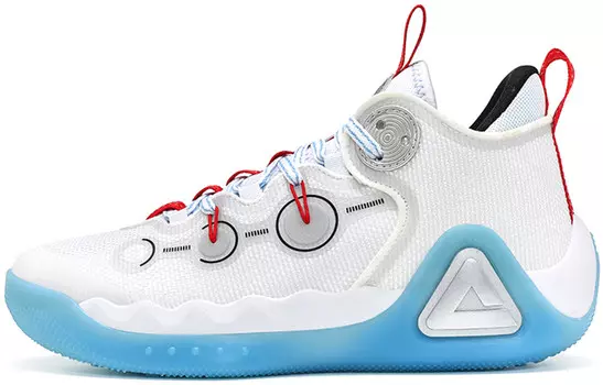 Баскетбольные кроссовки мужские среднего размера белые/синие Peak