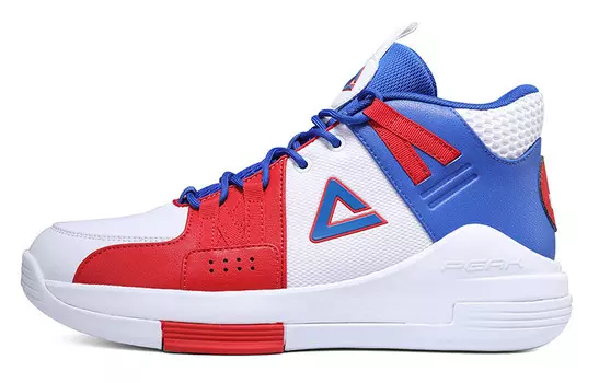 Баскетбольные кроссовки мужские среднего размера, большие белые/большие красные/синие Peak