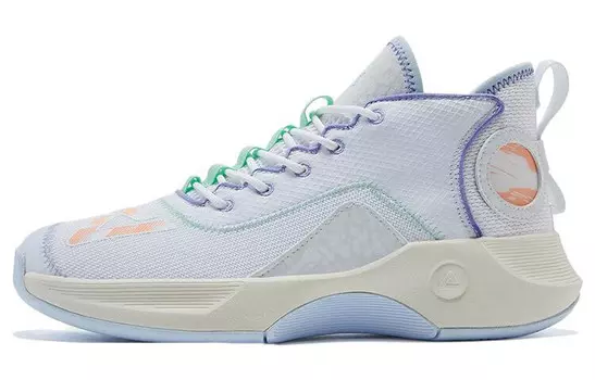 Баскетбольные кроссовки мужские среднего размера, большие белые/оранжевые Peak