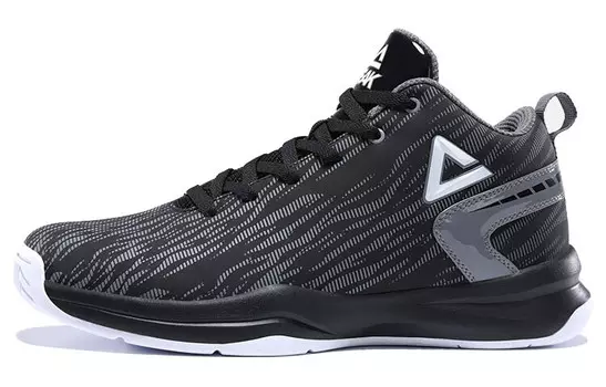 Баскетбольные кроссовки мужские среднего размера, черные/серые Peak