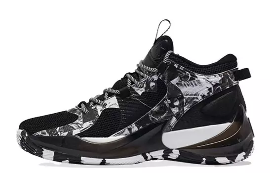 Баскетбольные кроссовки мужские среднего размера черные/белые Qiaodan