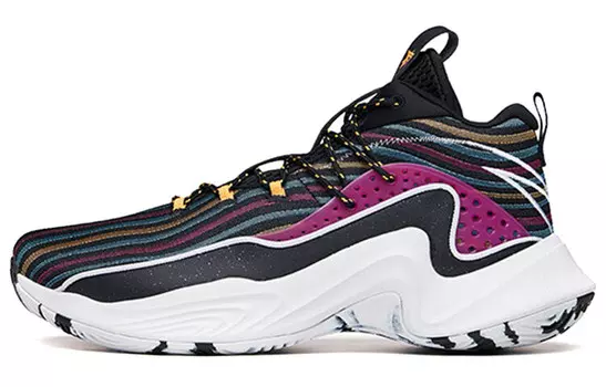 Баскетбольные кроссовки мужские среднего размера черные/хлорированные/оранжевые Anta