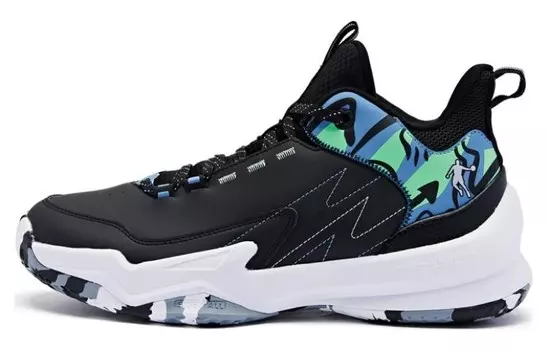 Баскетбольные кроссовки мужские среднего размера черные Qiaodan