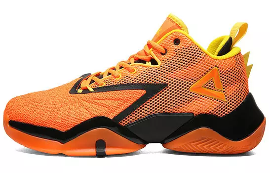 Баскетбольные кроссовки мужские среднего размера флуоресцентно-оранжевые Peak