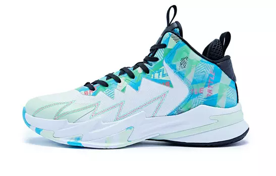 Баскетбольные кроссовки мужские, среднего размера, голубые Qiaodan