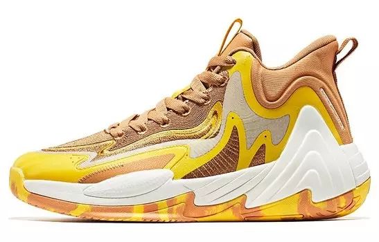 Баскетбольные кроссовки мужские, среднего размера, коричневые/желтые Erke