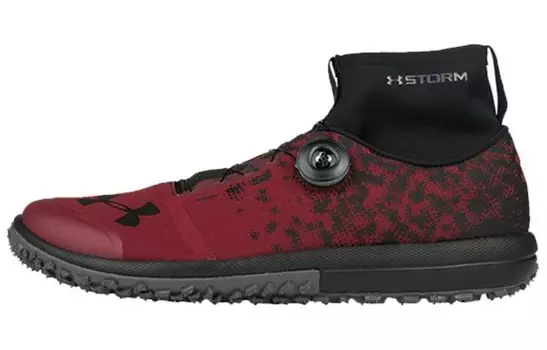 Баскетбольные кроссовки мужские среднего размера красные/черные Under Armour