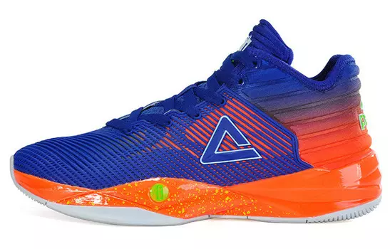 Баскетбольные кроссовки мужские среднего размера, синие/оранжевые Peak