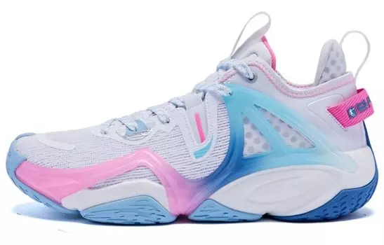 Баскетбольные кроссовки мужские высокие белые / Cirrus Blue Qiaodan