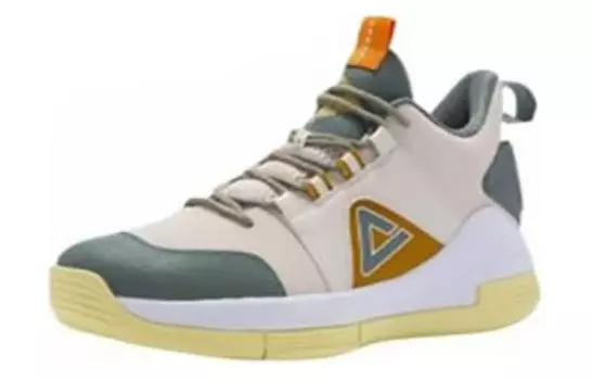 Баскетбольные кроссовки мужские высокие бежевые Peak