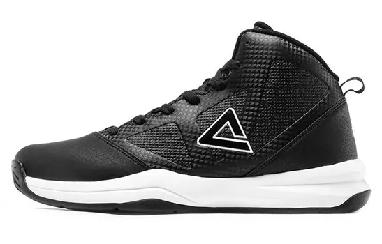 Баскетбольные кроссовки мужские высокие черные/белые Peak