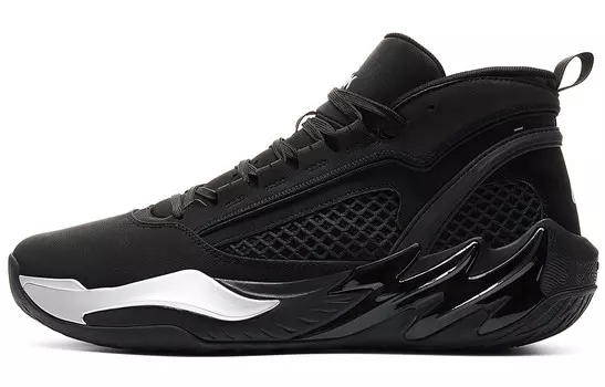 Баскетбольные кроссовки мужские высокие черные Peak