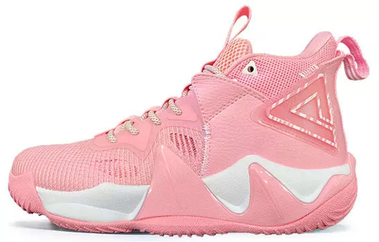 Баскетбольные кроссовки мужские высокие розовые Peak