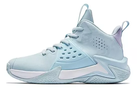 Баскетбольные кроссовки мужские высокие сине-фиолетовые Qiaodan