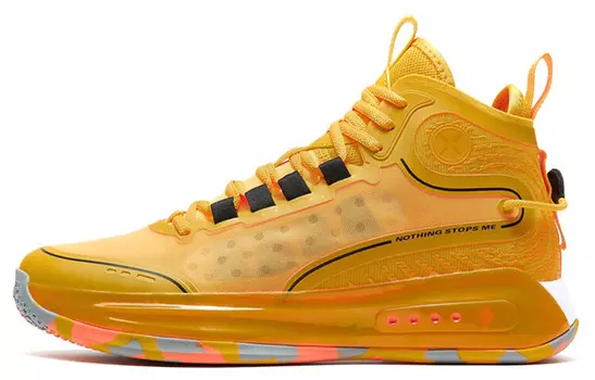 Баскетбольные кроссовки мужские высокие тропические желтые/черные Xtep