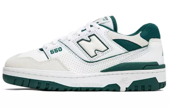 Баскетбольные кроссовки New Balance NB 550 Vintage Unisex, белый/зеленый