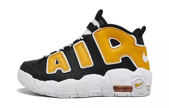Баскетбольные кроссовки Nike Air More Uptempo Kids для детей, Black/Yellow