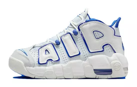 Баскетбольные кроссовки Nike Air More Uptempo Kids для детей, White/Blue