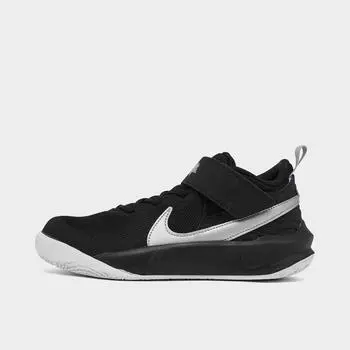Баскетбольные кроссовки Nike Team Hustle D 10 для маленьких детей, черный
