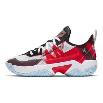 Баскетбольные кроссовки One Take 1 Kids GS Low-top University Red/Black/Ice Blue/White Jordan, красный