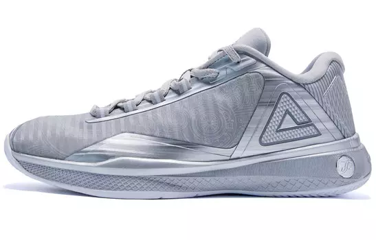 Баскетбольные кроссовки Parker IV мужские с низким верхом, серебристые Peak