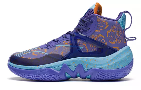 Баскетбольные кроссовки Pioneer-force ITeam Kids GS High-top Flower Basket Purple Lining Young, фиолетовый