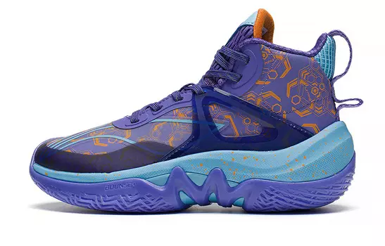 Баскетбольные кроссовки Pioneer-force ITeam Kids GS Mid-top Flower Basket Purple Lining Young, фиолетовый