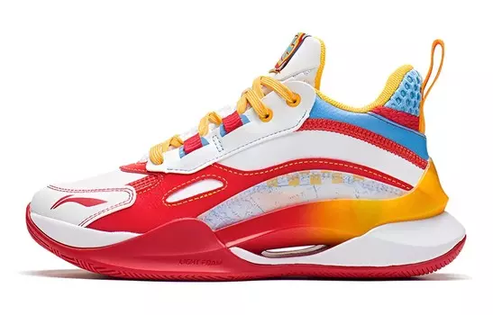 Баскетбольные кроссовки Pioneer Spirit TEAM2.5 для детей GS Mid-top Standard White/red Flame Red Lining Young