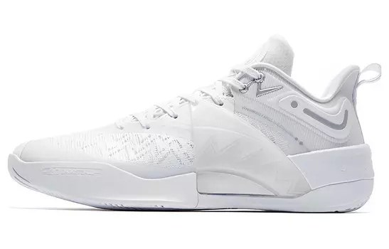 Баскетбольные кроссовки Poison Tooth PRO2.0SE мужские с низким верхом белого цвета Qiaodan