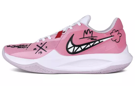 Баскетбольные кроссовки Precision 6 унисекс с низким верхом, черные/розовые Nike