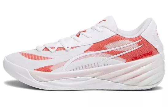 Баскетбольные кроссовки Puma All-Pro Nitro унисекс, Белый/Розовый