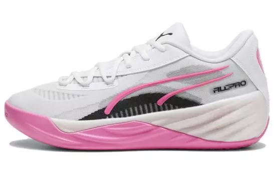 Баскетбольные кроссовки Puma All-Pro Nitro унисекс, PUMA White/PUMA Black/Poison Pink