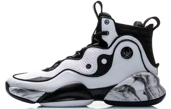 Баскетбольные кроссовки Qiankun мужские высокие черные/белые Lining