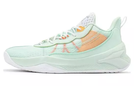 Баскетбольные кроссовки Quick Attack Basketball Shoes Men Low-Top 361°, цвет Refreshing green/papaya shake