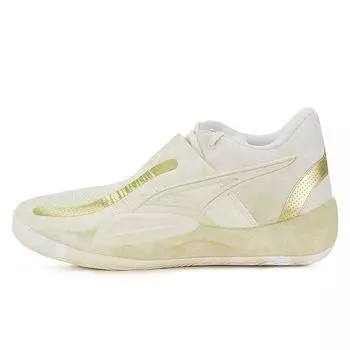 Баскетбольные кроссовки Rise Nitro Nephrite Puma, цвет Frostwei/Metallic Gold