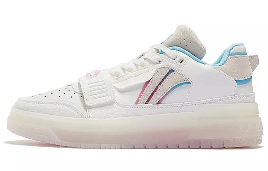 Баскетбольные кроссовки Rookie Vintage для мужчин с низким верхом, белые/синие/розовые Lining