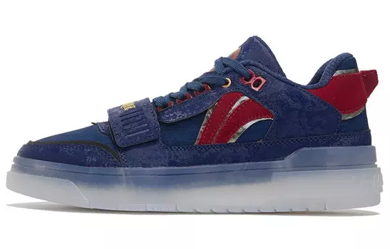 Баскетбольные кроссовки Rookie Vintage для мужчин с низким верхом, темно-синие Lining