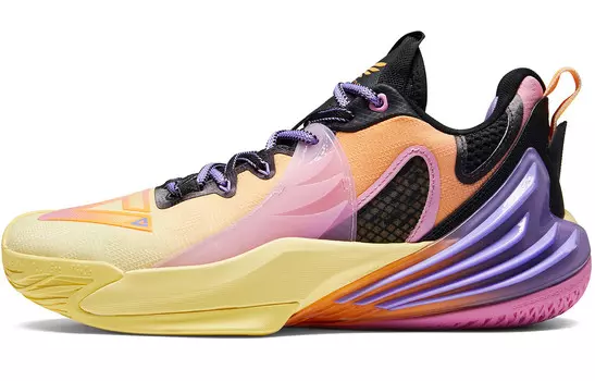 Баскетбольные кроссовки Shadow Hunt 2.0 мужские с низким верхом оранжевого/фиолетового цвета Peak