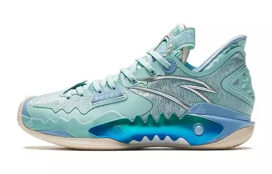 Баскетбольные кроссовки Shock Wave 5 Kids GS Low-top Blue/Green Anta Kids, зеленый