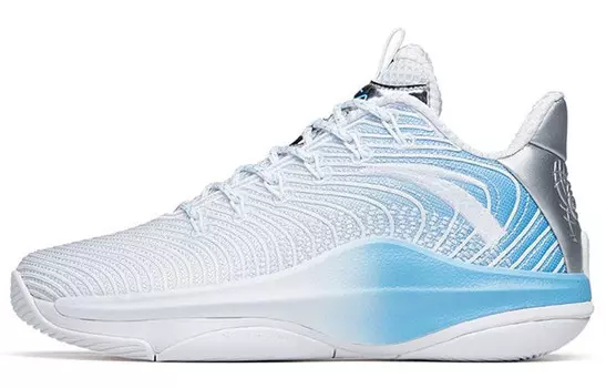 Баскетбольные кроссовки Shu Bomb мужские с низким верхом белые/фиолетовые/синие Anta