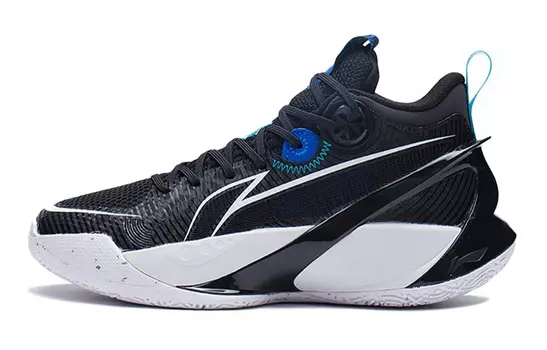 Баскетбольные кроссовки SONIC 10 V1 для детей GS High-top, черные/белые/синие Lining Young