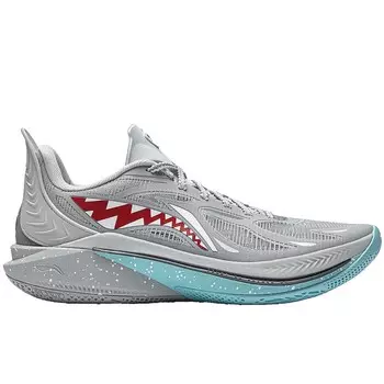 Баскетбольные кроссовки Sonic 12 Great White Shark Li-Ning, цвет Grau/Rot/Trkis