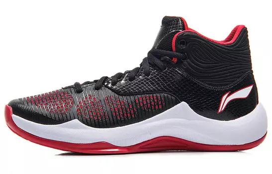 Баскетбольные кроссовки SONIC 5 мужские, среднего размера, черные/красные Lining