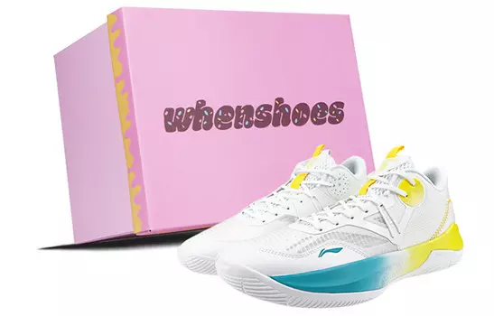 Баскетбольные кроссовки SONIC 9 мужские с низким верхом желто-зеленые Lining