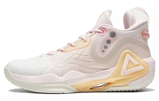 Баскетбольные кроссовки Sonic Boom 2.0 мужские, среднего размера, большие, белые/лимонные, пудровые Peak