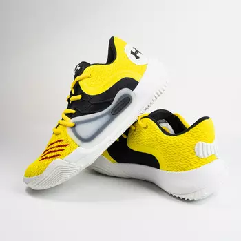 Баскетбольные кроссовки Spawn 2 унисекс с низким верхом, черные/желтые Under Armour