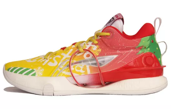 Баскетбольные кроссовки Speed 8 мужские с низким верхом желтые/зеленые/красные Lining